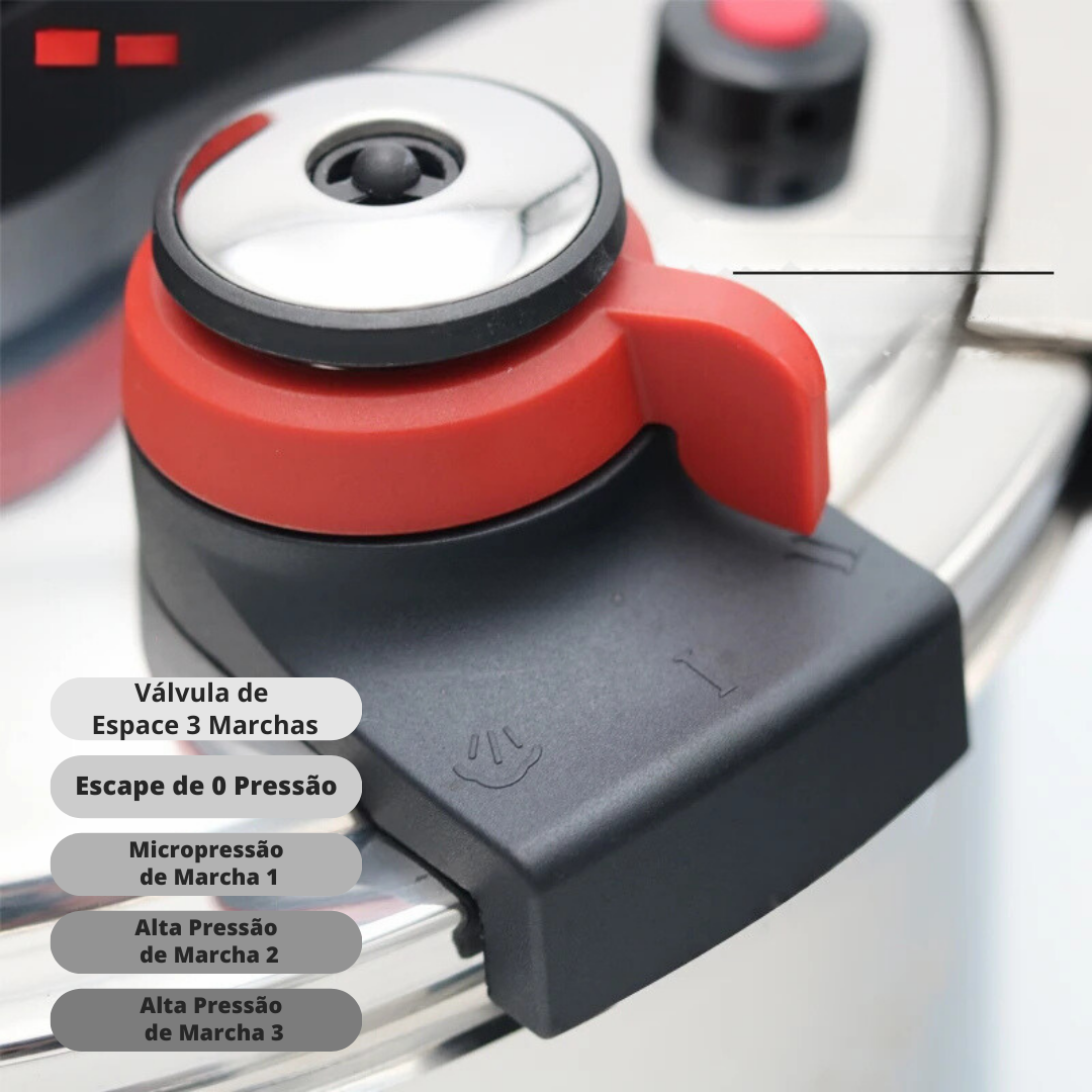 LEVE 3 PAGUE 1 - 2 Panelas de Pressão TurboChef Aço Inoxidável - À Prova De Explosões + Kit Utensílios